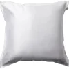 Silke pudebetræk med lynlås, 100 % morbærsilke, 60x63 cm, hvid