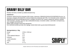 Simply® GRAINY BILLY chokoladebar (40g)