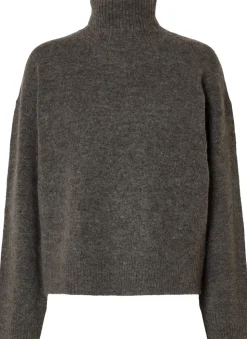 SLFLULU LS KNIT ROLL NECK NOOS