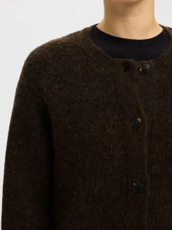 SLFRENA LS KNIT CARDIGAN CAMP