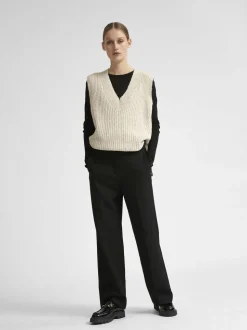 SLFRITA MW WIDE PANT BLACK N NOOS