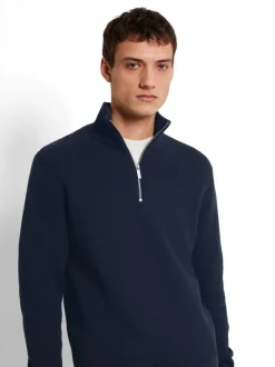 SLHDANE LS KNIT STRUCTURE HALF ZIP