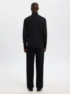 SLHDANE LS KNIT STRUCTURE ROLL NECK