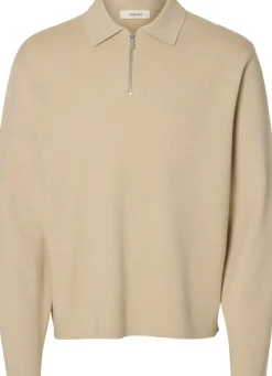 SLHTELLER FN RELAXED HALF ZIP POLO