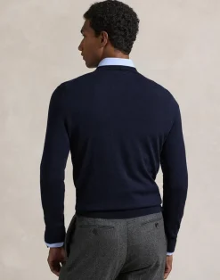 Slim Fit Washable Wool Crewneck Sweater