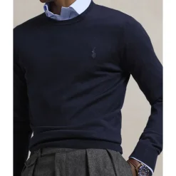 Slim Fit Washable Wool Crewneck Sweater