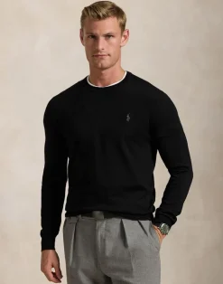 Slim Fit Washable Wool Crewneck Sweater