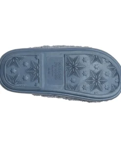 Slipper in Curly upper - Sky Blue