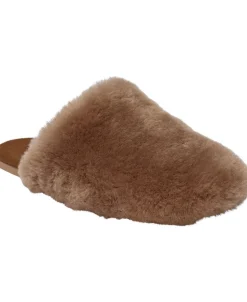 Slipper in Real sheepskin - Brown