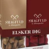 Smagfuld Gavepakning - ELSKER DIG (rød/bronze)