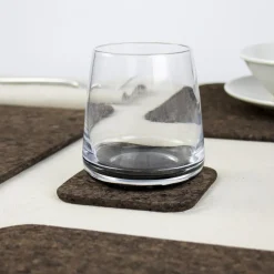 Smoked Cork Firkantet Glasbrik Sæt