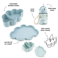 Snack & madkasse m/drikkedunk Playground Blå