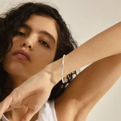 SOPHIA recycled bangle bracelet silver-plated