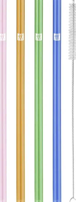 Sorrento Sugerør i glas, farvet