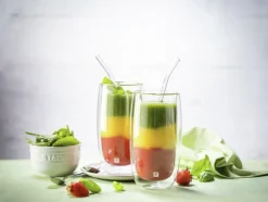 Sorrento Sugerør med knæk i glas, klar