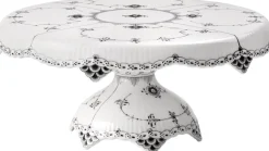 Sort Musselmalet Halvblonde Fad på fod 31 cm