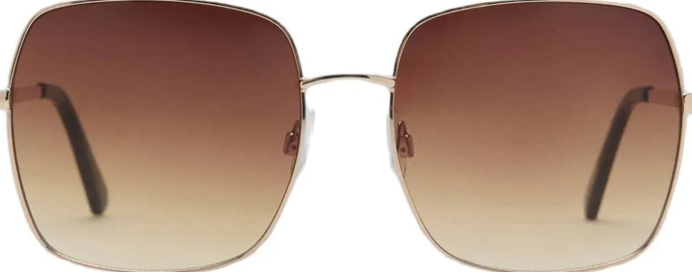 Square metallic frame sunglasses