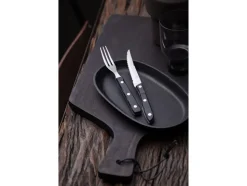 Steakbestik/grillbestik Old Farmer black 12 dele Sort/Stål