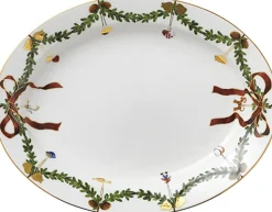 Stjerne Riflet jul 37 cm. fad