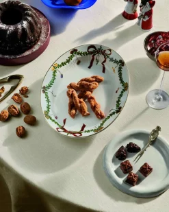 Stjerne Riflet Jul Fad ovalt 34 cm