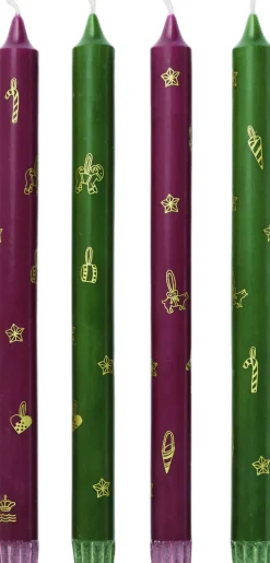 Stjerner Riflet Jul lys 4 stk.