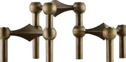 STOFF Nagel candle holder/stage set with 3 pcs - bronzed bra