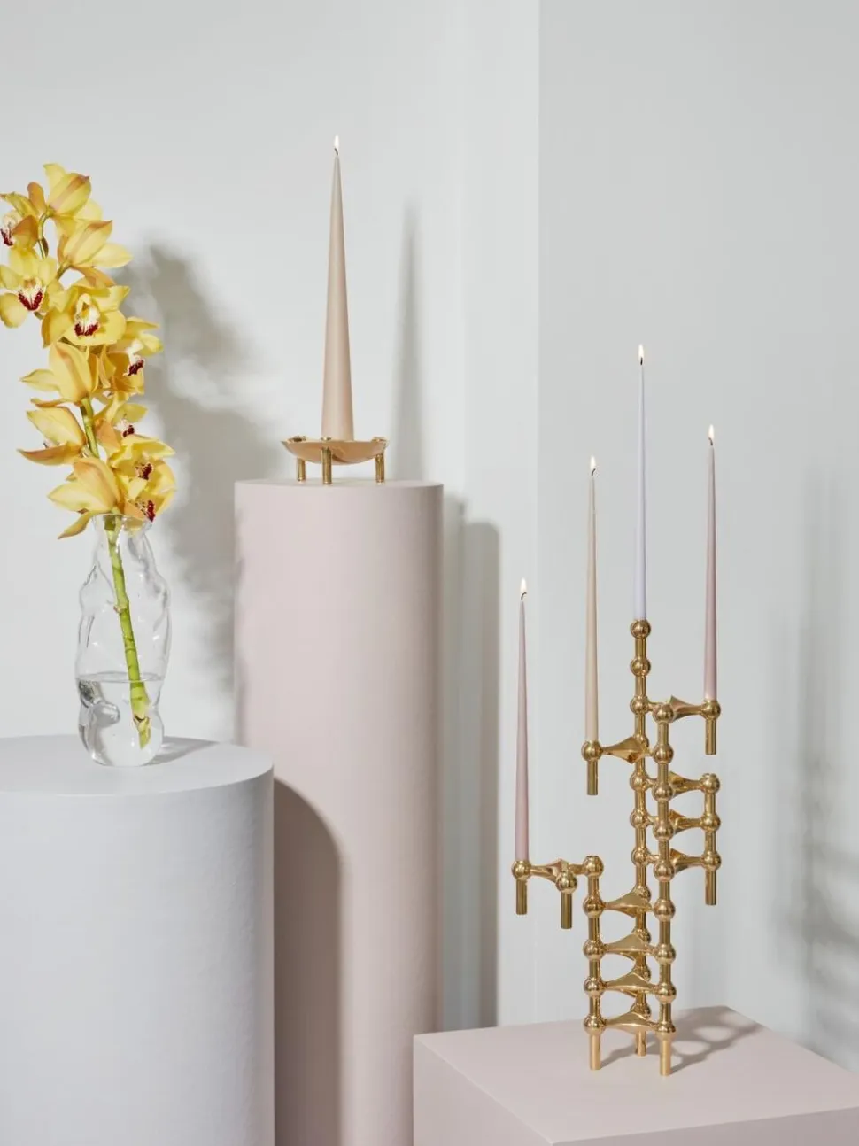 STOFF Nagel® lysestage messing