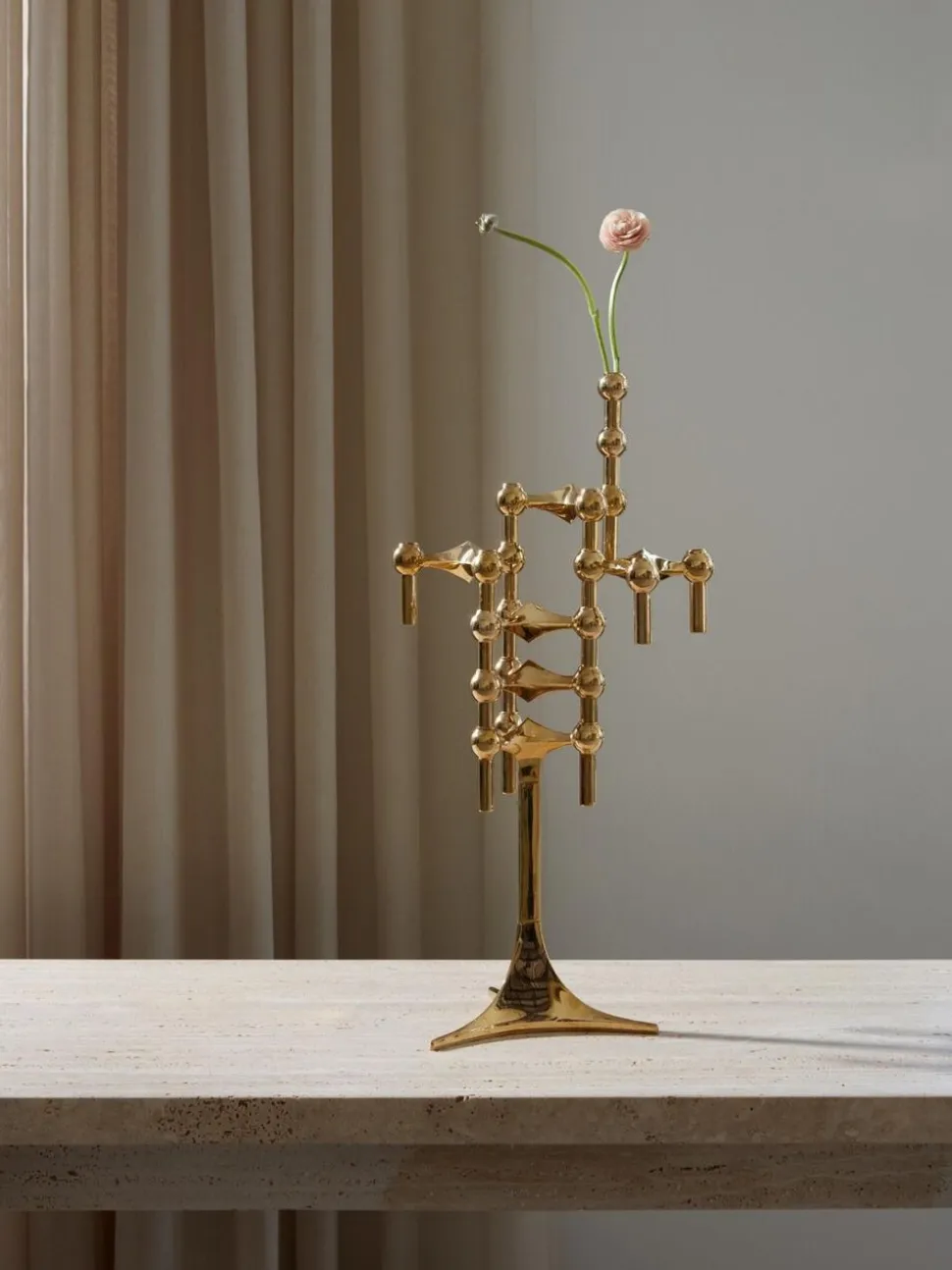 STOFF Nagel® lysestage messing