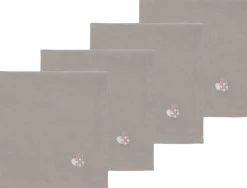 Stofservietter Christmas Hearts Embroidery 4 stk. Rose