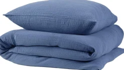 Stonewashed muslin sengesæt