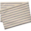 Stripe bathmat 60x90cm surf the web/ecru