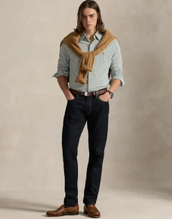 Striped Knit Oxford Shirt