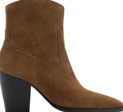 Suede block-heel boots