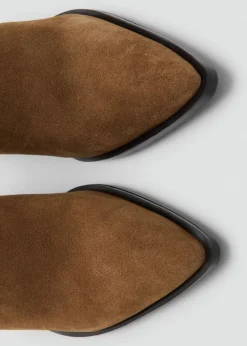 Suede block-heel boots