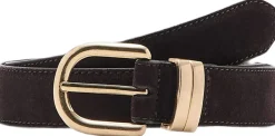 Suede leather belt
