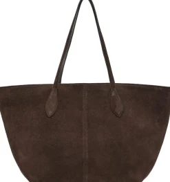 Suede shopper bag