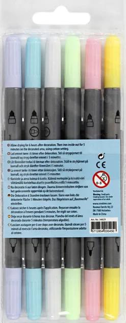 Tekstiltusch, streg 2,3+3,6 mm.