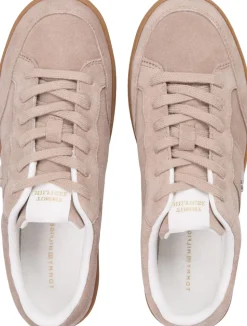 TH Monogram Suede Court Trainers