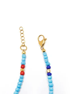 The Mykonos Collection - Vintage Turquoise, Red and Blue Glass Beads