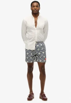 TILE PRINT 16 SWIM SHORT