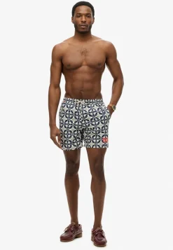 TILE PRINT 16 SWIM SHORT