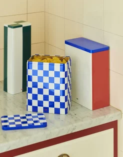 Tin Container-Slim-Green and off-wh