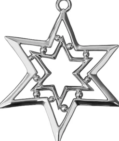 Trille Stjerne H8 forsølvet