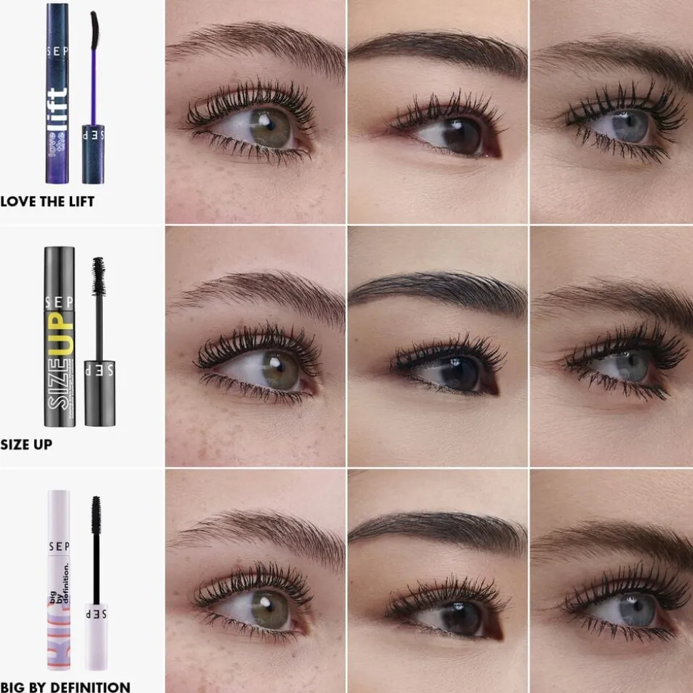 TRIO DE MASCARAS - 3 mascaraer, 3 effekter: Volumen, definition, løft