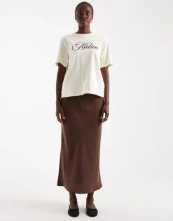 TSISA BIAS MIDI SKIRT WVN