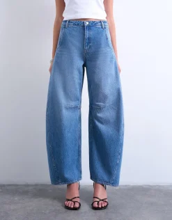 TSNANNA OVERSIZED BARREL DNM JEANS