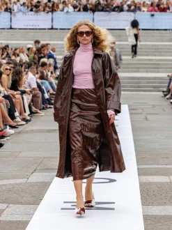 TSWENDY PU MIDI SKIRT