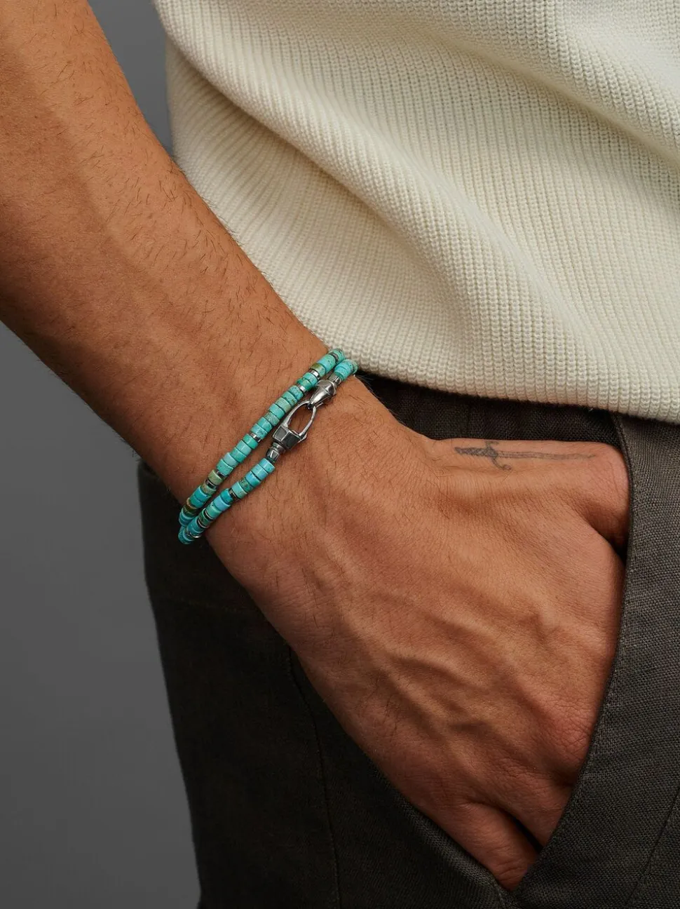 Turquoise Heishi Wrap Bracelet