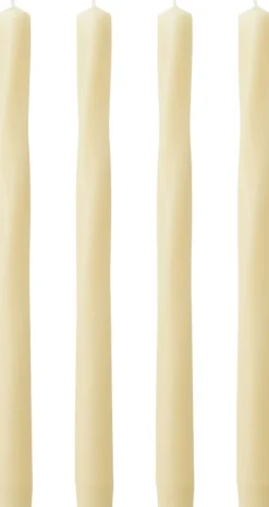 Twist Tapered Candle, H30, Ivory, S