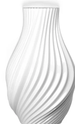 Twist Vase H18 cm hvid porcelæn